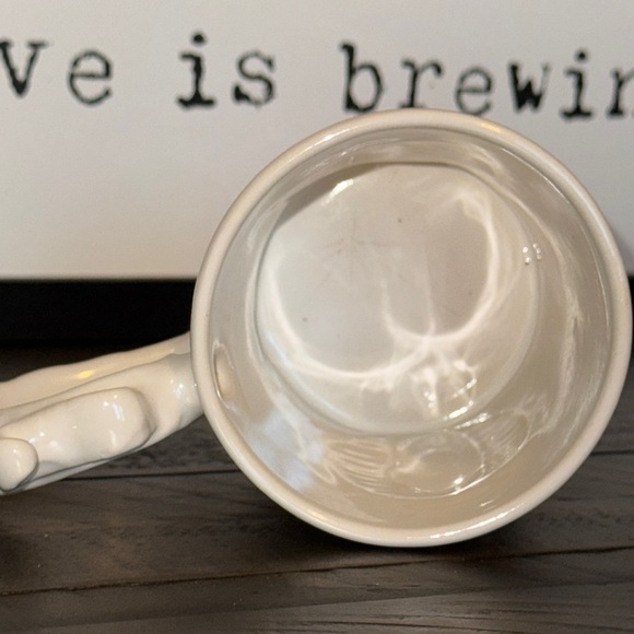 POTTERY BARN PB A-Z MUGS Elegant Cream Ceramic Mug Cup Initial Monogram Letter O - Picture 7 of 13